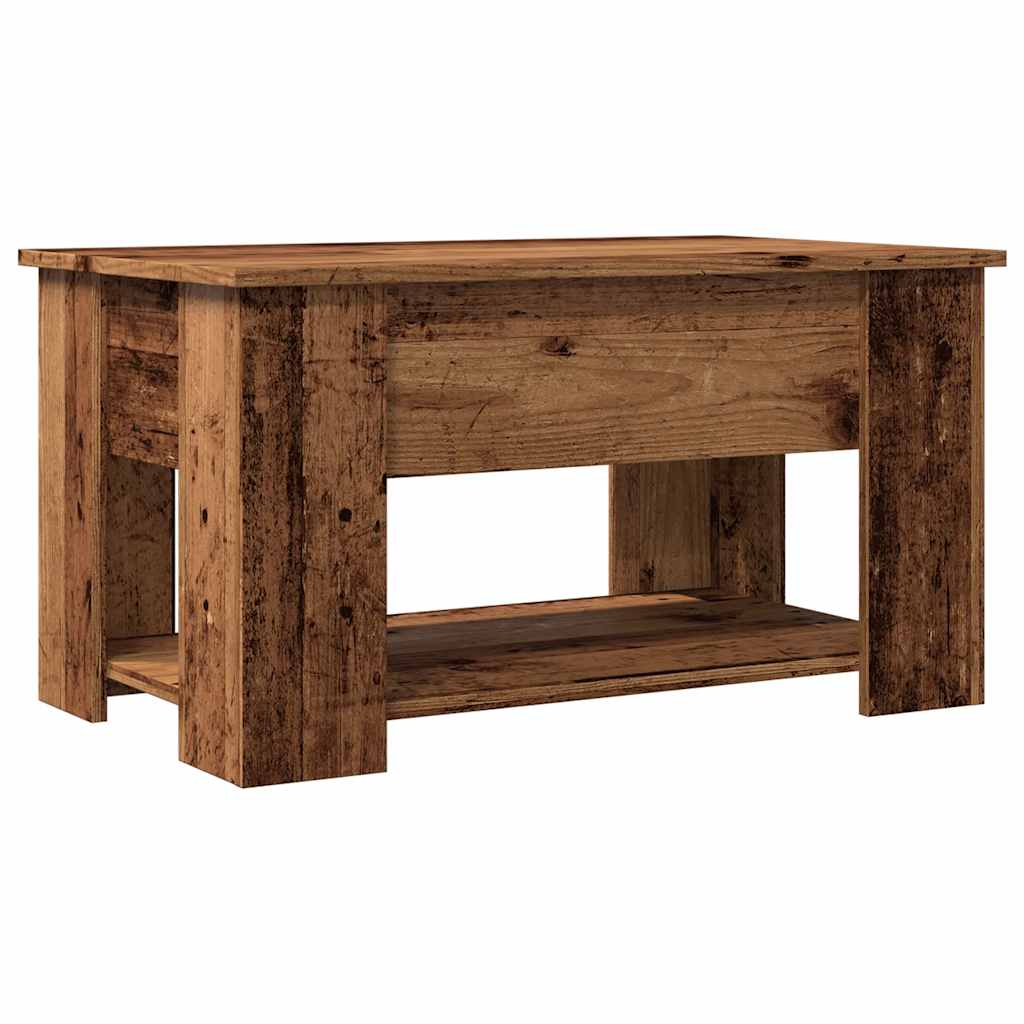 Table basse vieux bois 79x49x41 cm bois d’ingénierie - Tables basses