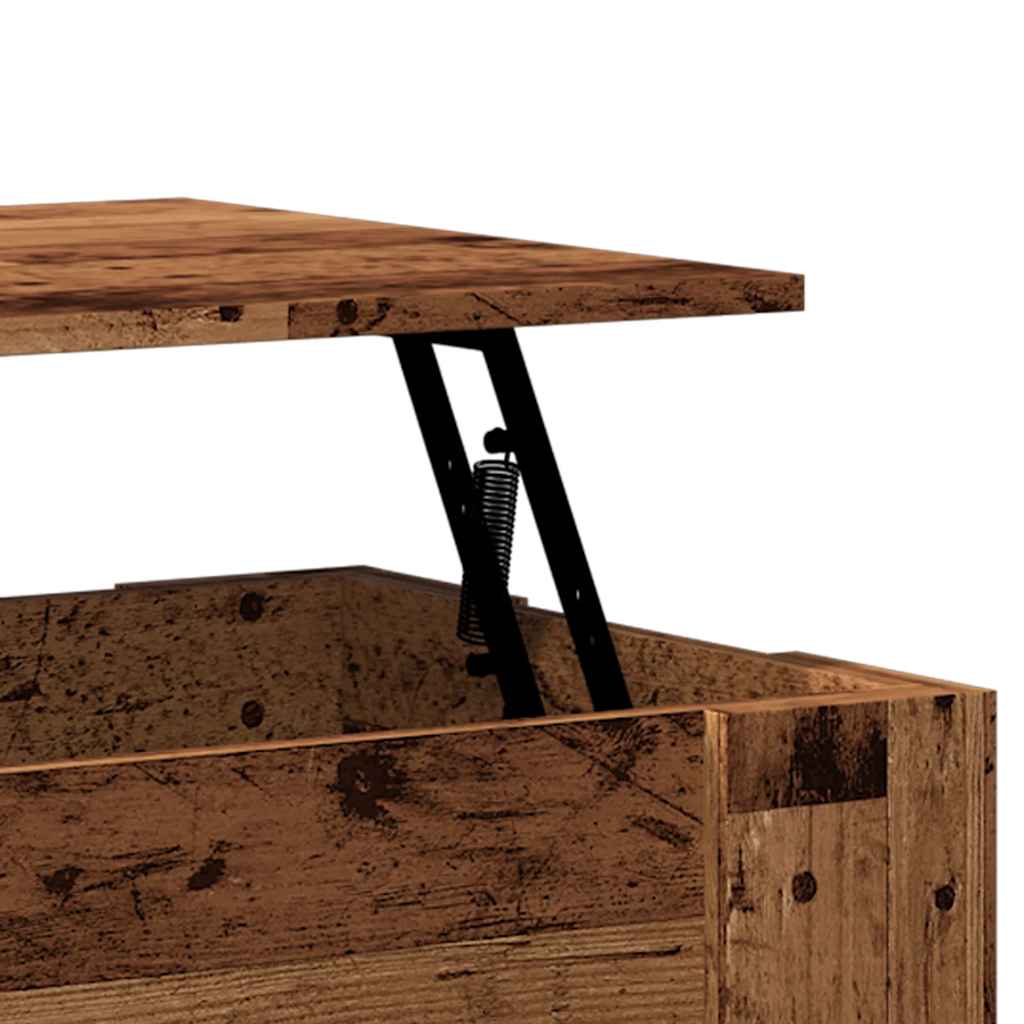 Table basse vieux bois 79x49x41 cm bois d’ingénierie - Tables basses