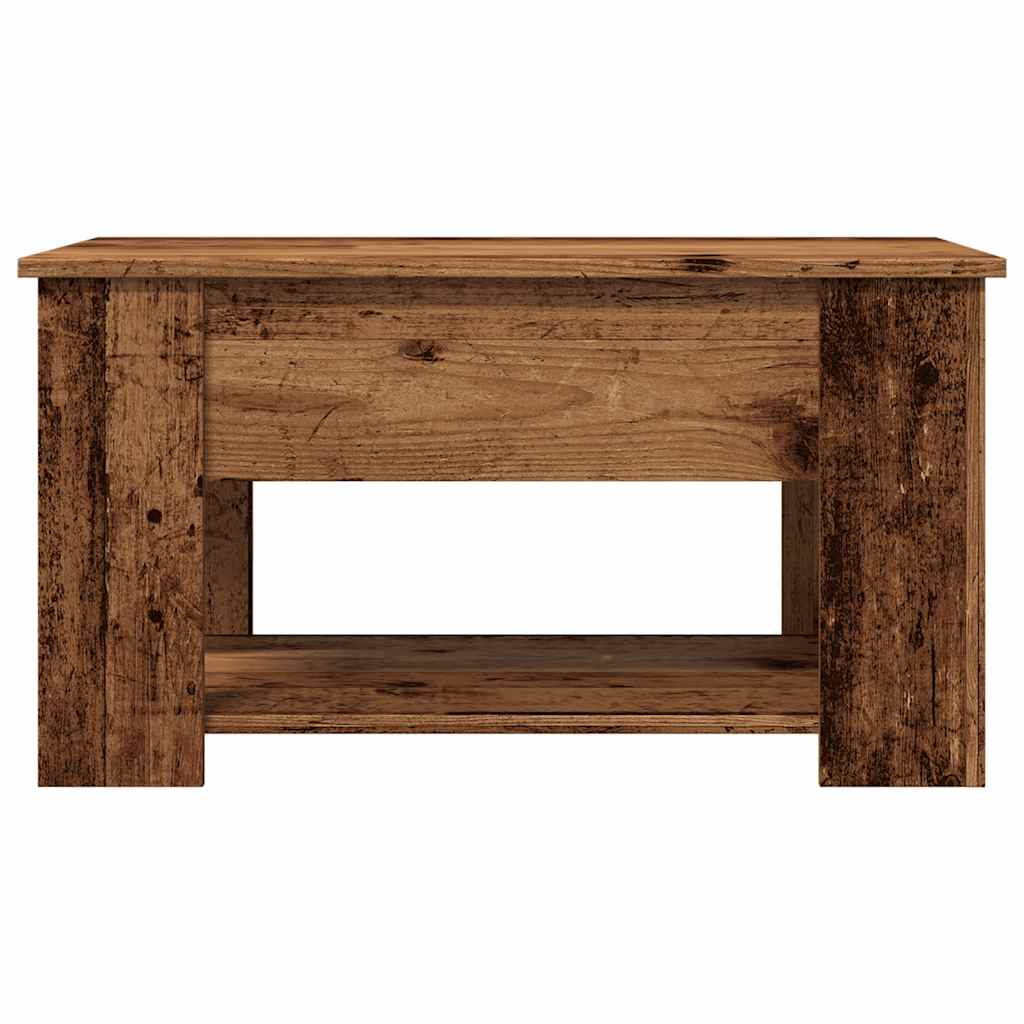 Table basse vieux bois 79x49x41 cm bois d’ingénierie - Tables basses