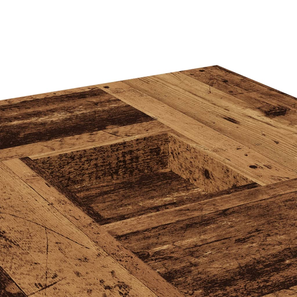 Table basse vieux bois 80x80x40 cm bois d’ingénierie - Tables basses