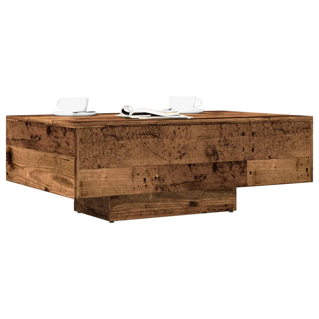 Table basse vieux bois 85x55x31 cm bois d’ingénierie - Tables basses