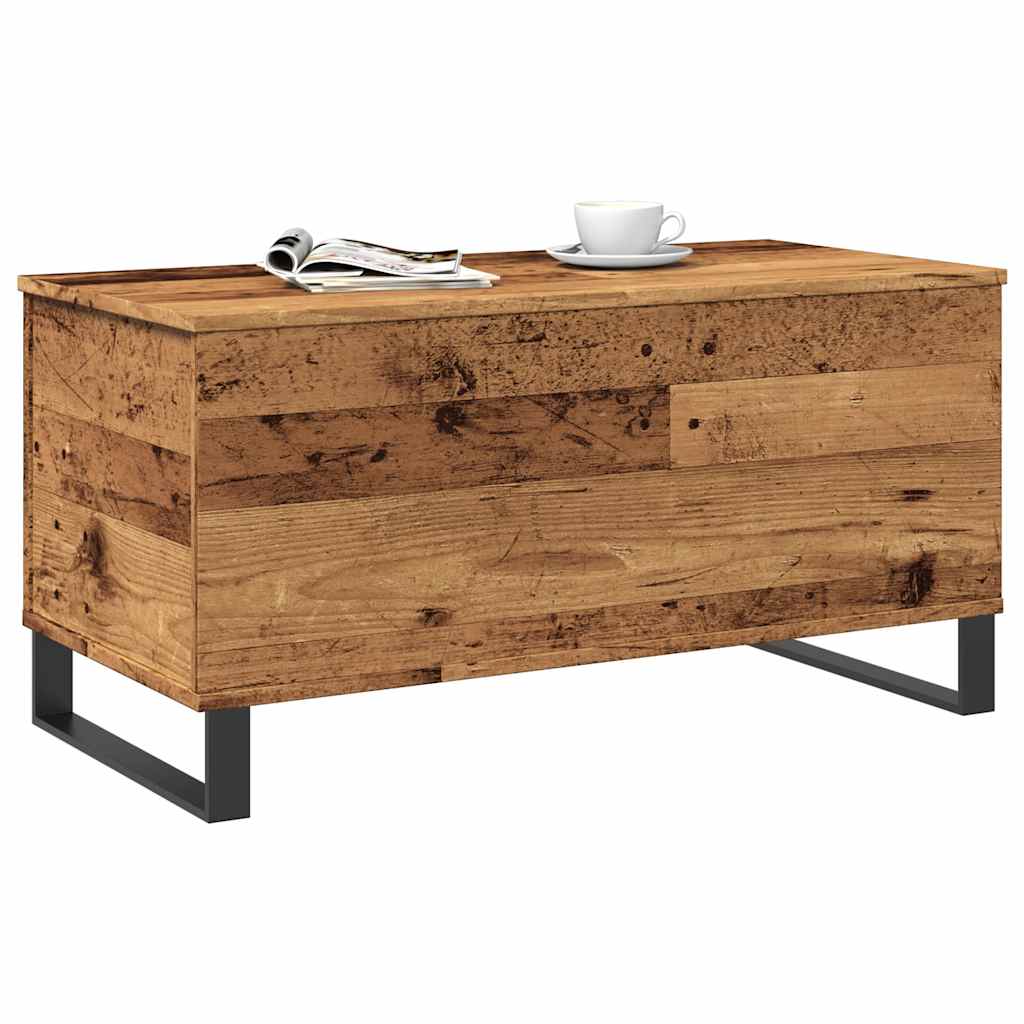 Table basse vieux bois 90x44,5x45 cm bois d’ingénierie - Tables basses