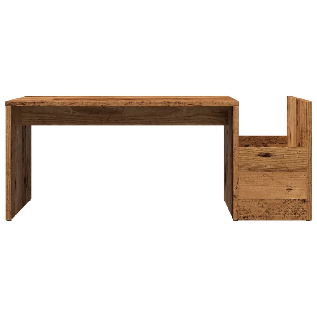 Table basse vieux bois 90x45x35 cm bois d’ingénierie - Tables basses