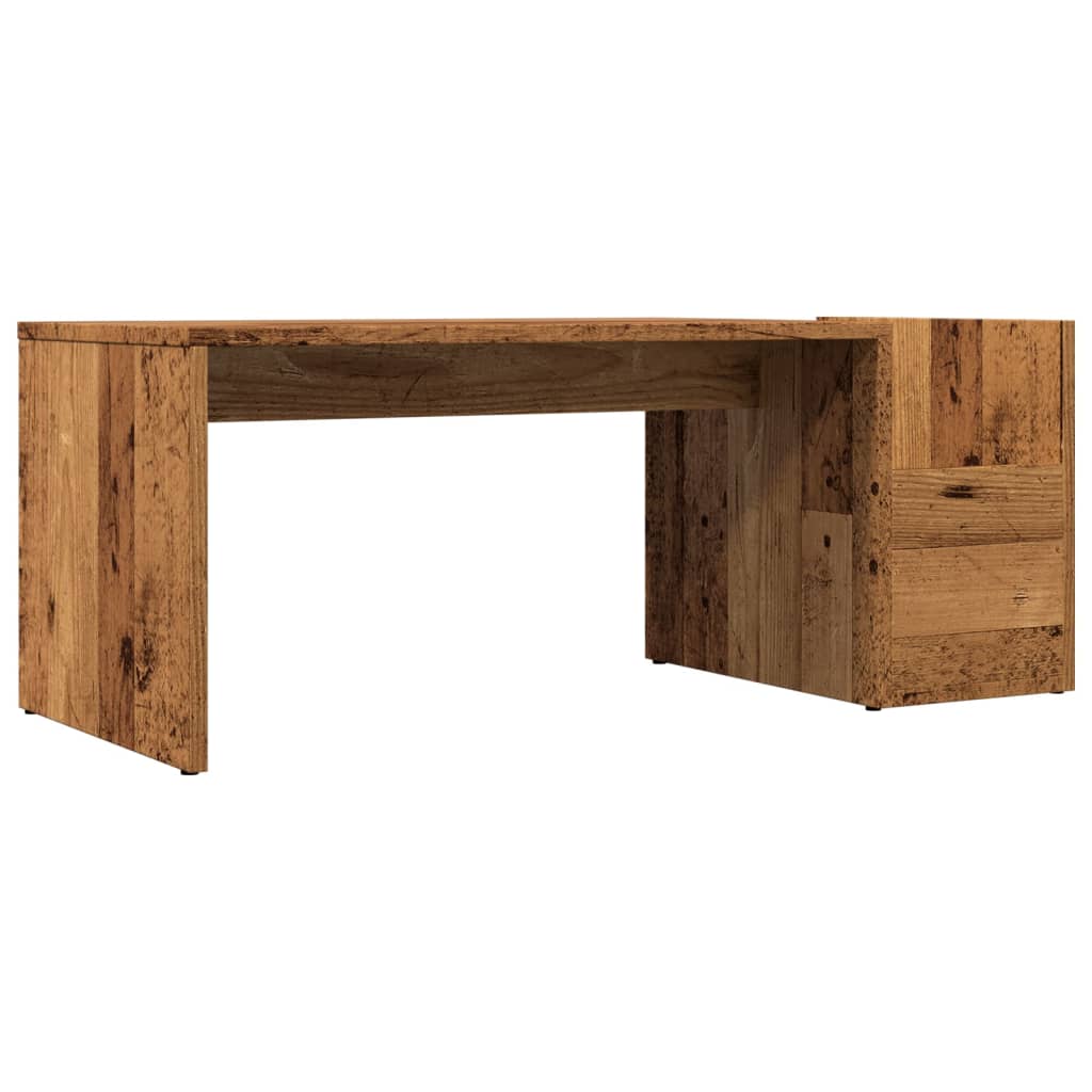 Table basse vieux bois 90x45x35 cm bois d’ingénierie - Tables basses