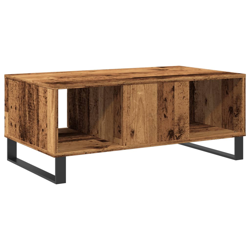 Table basse vieux bois 90x50x36,5 cm bois d’ingénierie - Tables basses