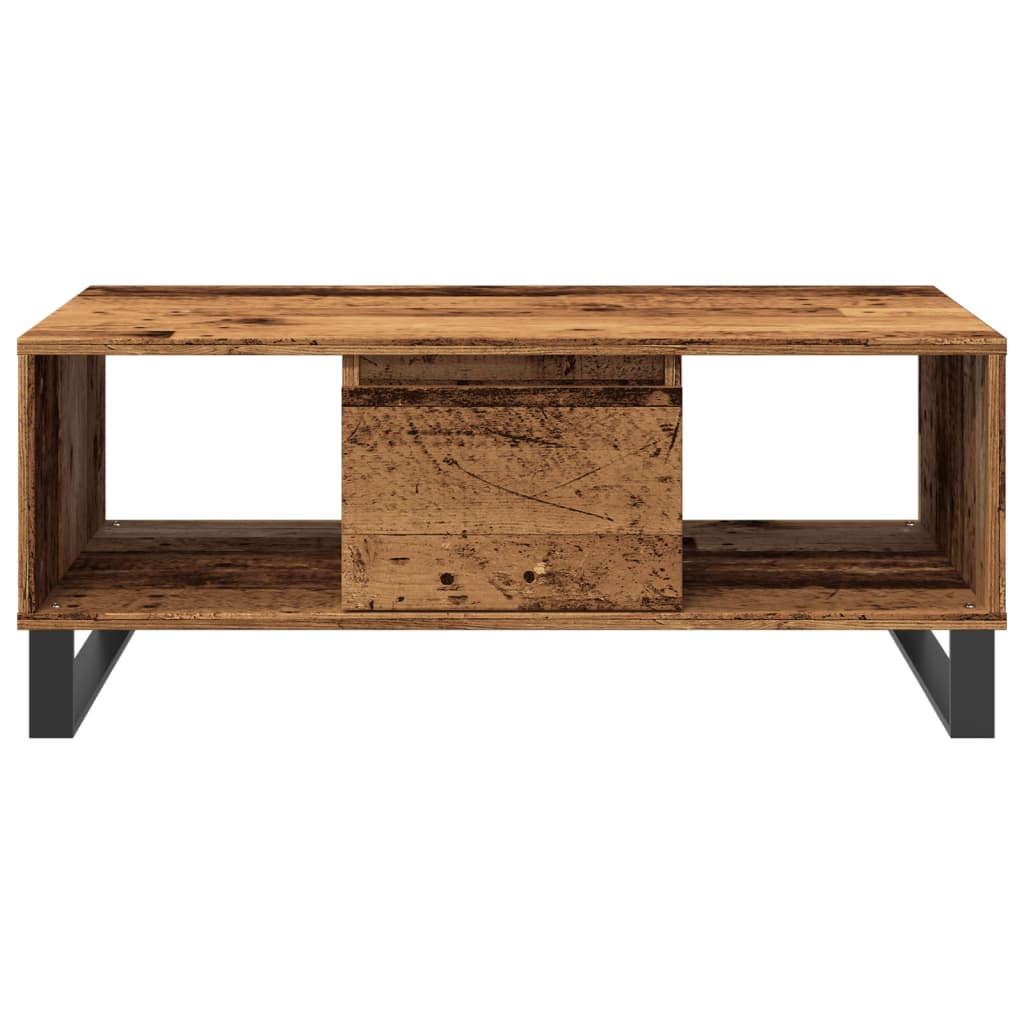 Table basse vieux bois 90x50x36,5 cm bois d’ingénierie - Tables basses