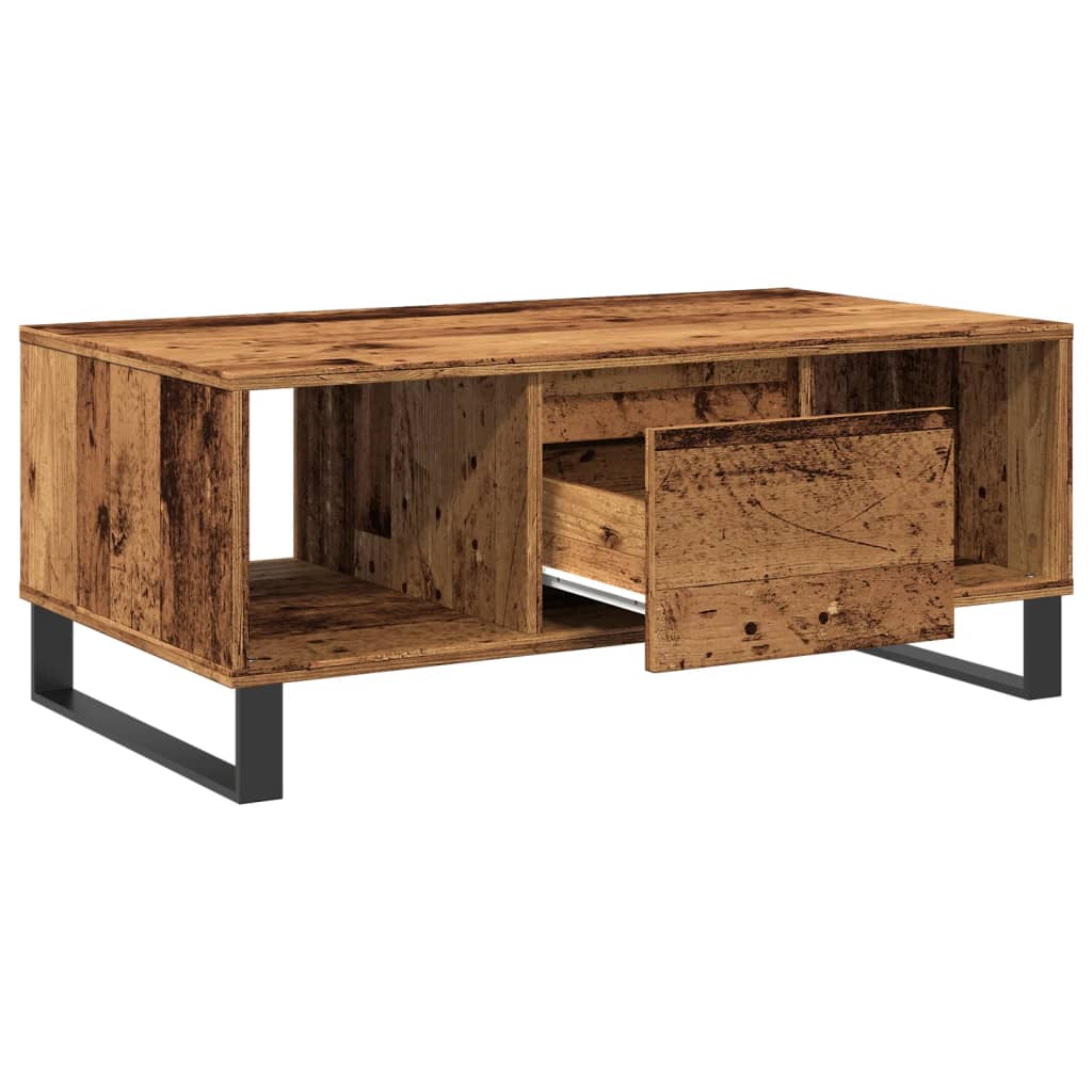 Table basse vieux bois 90x50x36,5 cm bois d’ingénierie - Tables basses