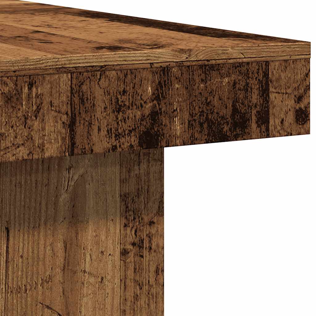 Table basse vieux bois 90x90x28 cm bois d’ingénierie - Tables basses