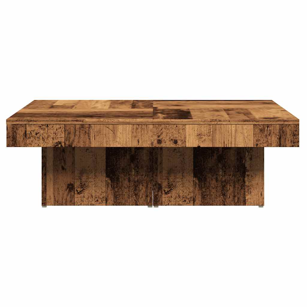 Table basse vieux bois 90x90x28 cm bois d’ingénierie - Tables basses