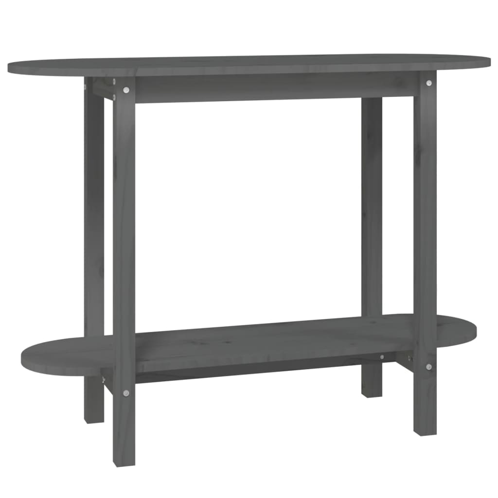 Table console Gris 110x40x80 cm Bois massif de pin - Tables basses