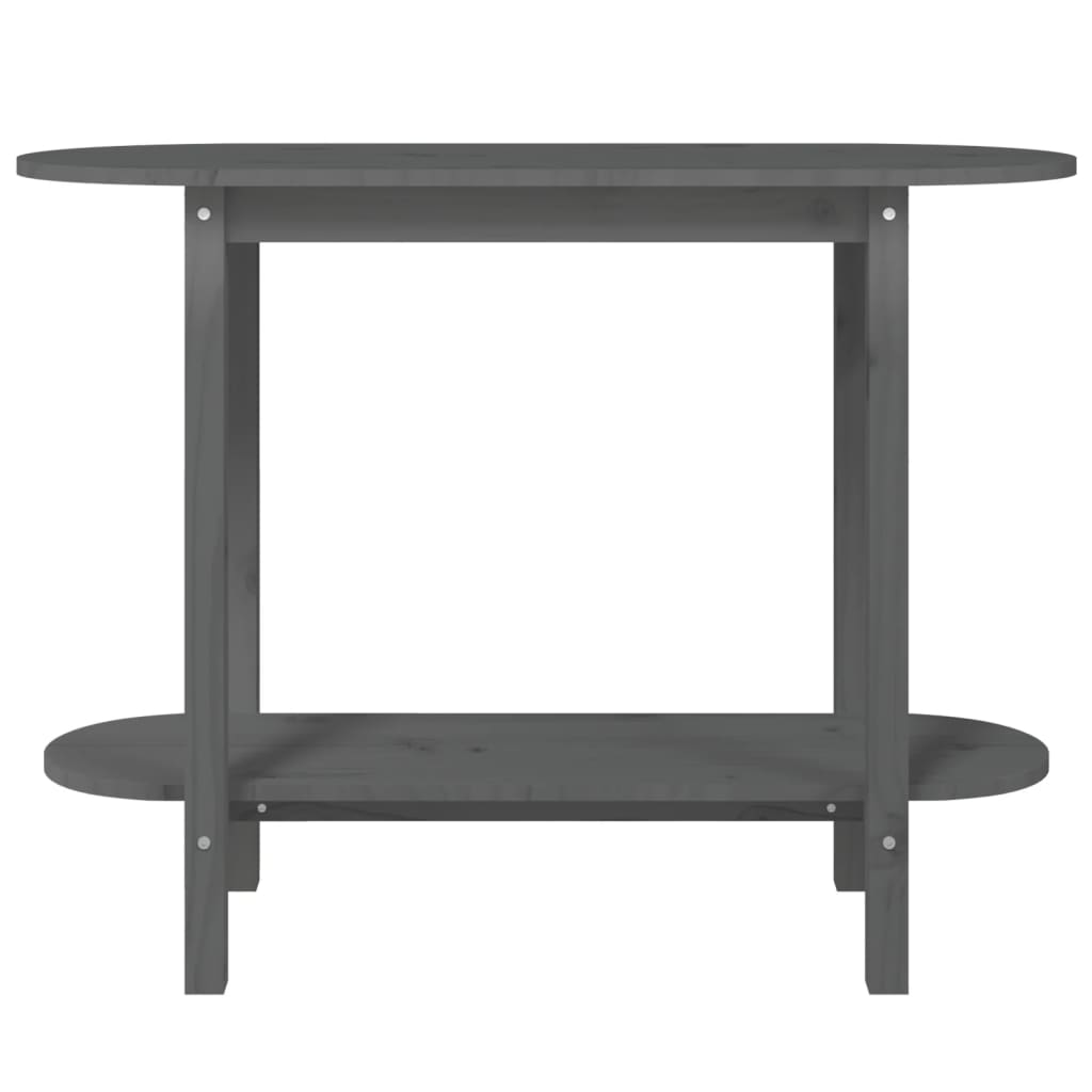 Table console Gris 110x40x80 cm Bois massif de pin - Tables basses