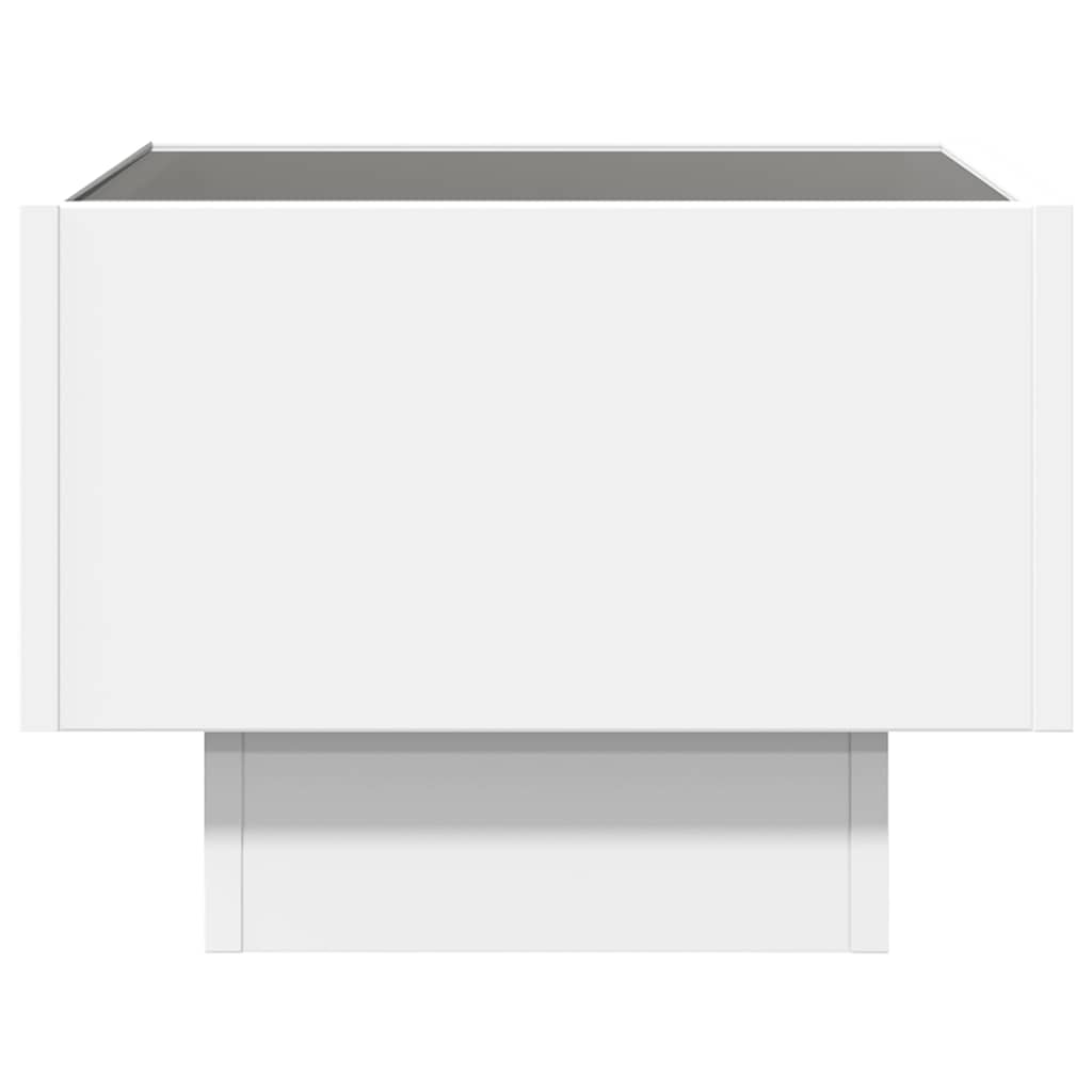 Table d’appoint avec LED blanc 40x40x30 cm bois d’ingénierie - Tables basses