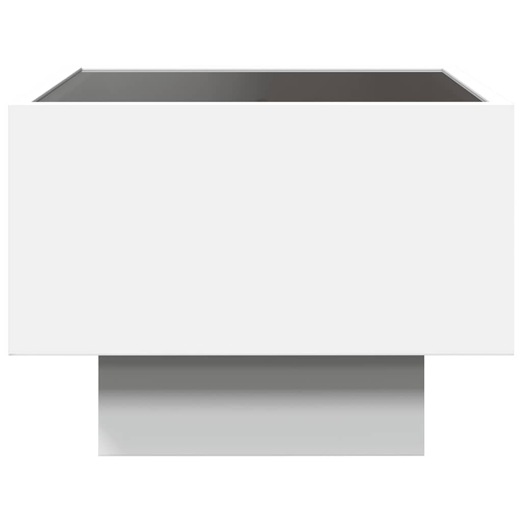 Table d’appoint avec LED blanc 40x40x30 cm bois d’ingénierie - Tables basses