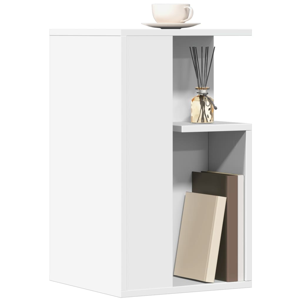 Table d’appoint blanc 35x35x60 cm bois d’ingénierie - Tables basses