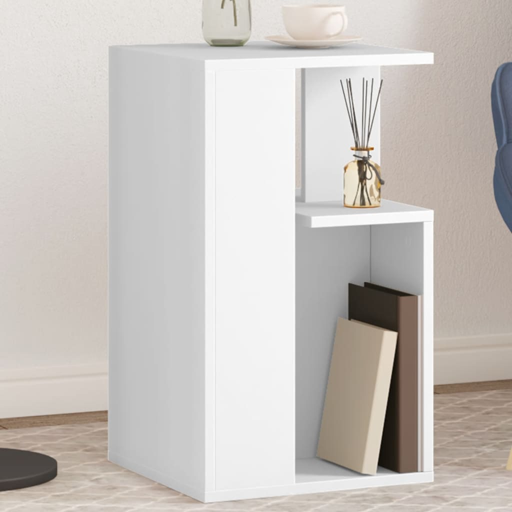 Table d’appoint blanc 35x35x60 cm bois d’ingénierie - Tables basses