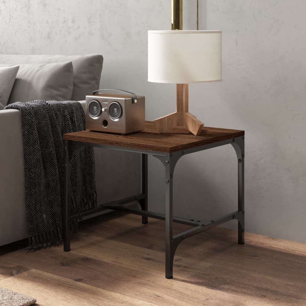 Table d’appoint Chêne marron 40x40x35 cm Bois d’ingénierie - Tables basses