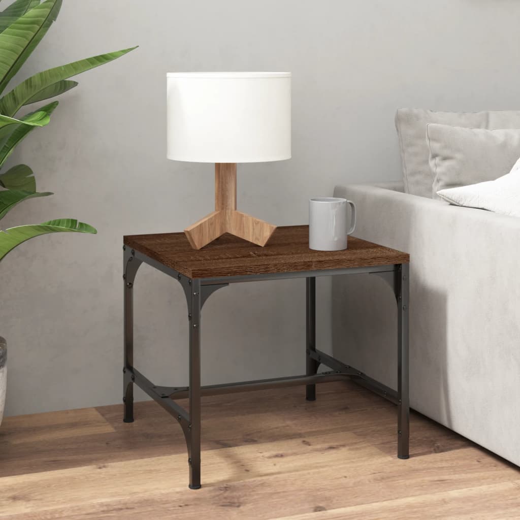 Table d’appoint Chêne marron 40x40x35 cm Bois d’ingénierie - Tables basses