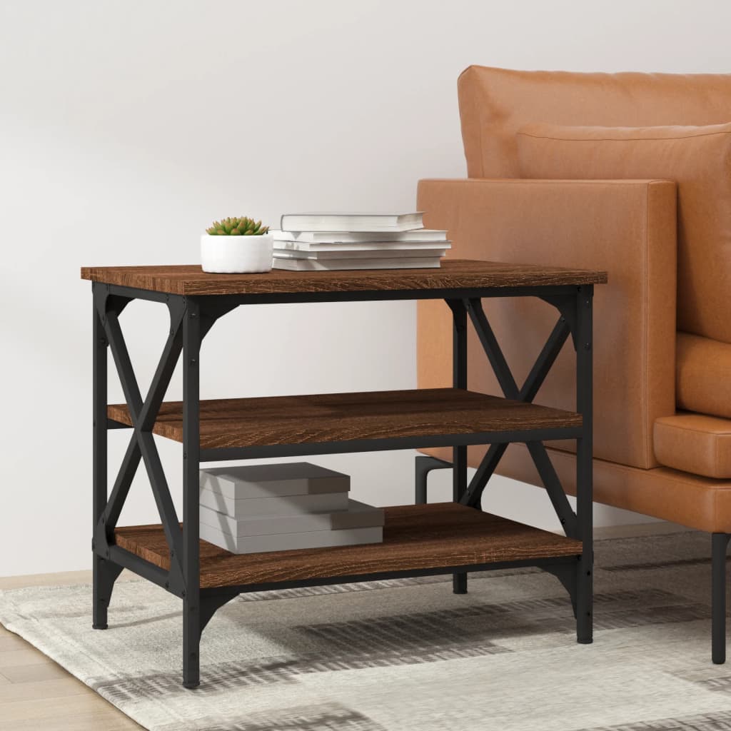 Table d’appoint Chêne marron 55x38x45 cm Bois d’ingénierie - Tables basses