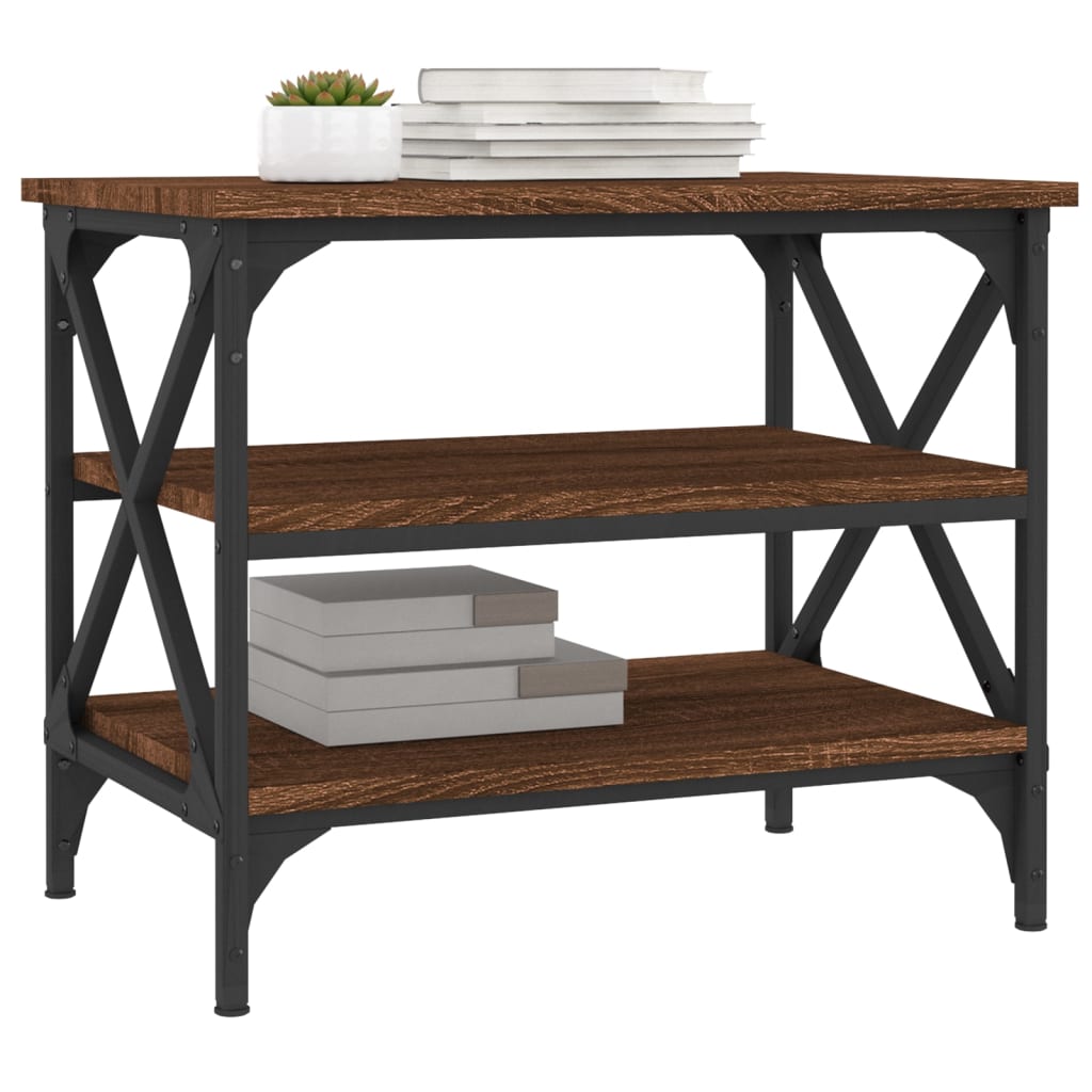 Table d’appoint Chêne marron 55x38x45 cm Bois d’ingénierie - Tables basses