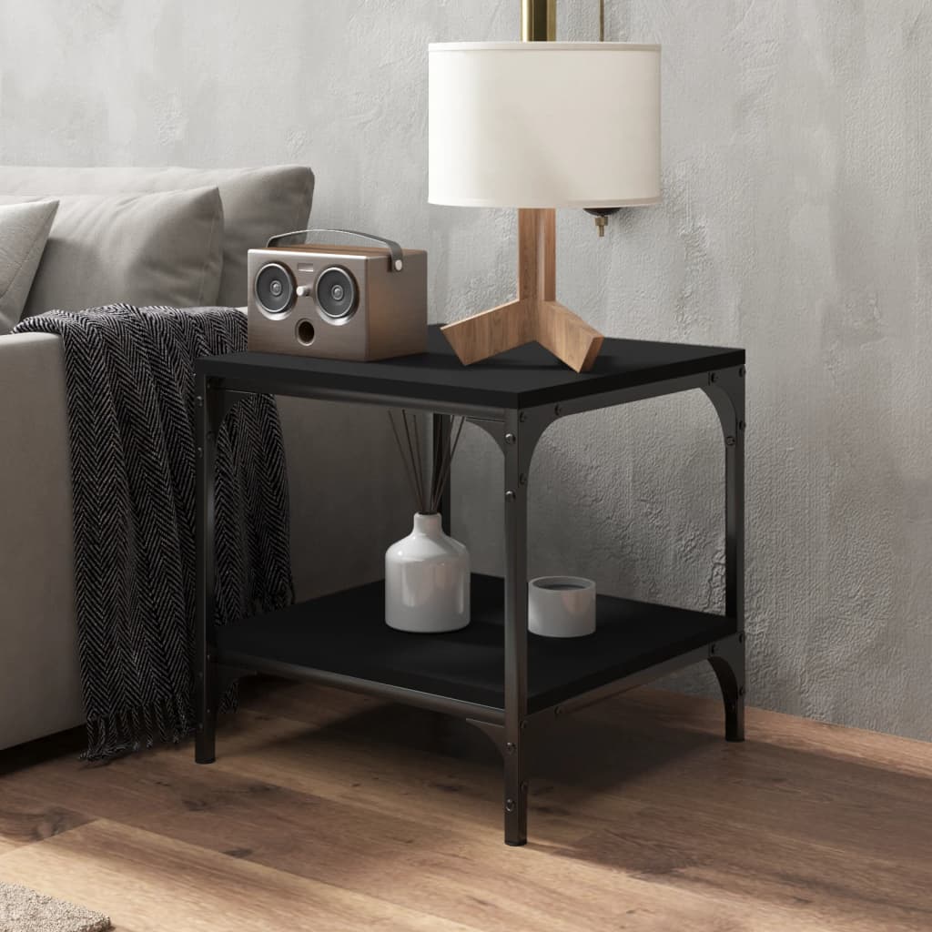 Table d’appoint Noir 40x40x40 cm Bois d’ingénierie - Tables basses
