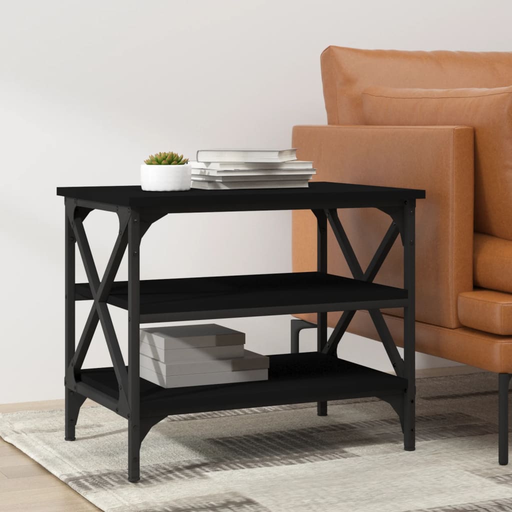 Table d’appoint Noir 55x38x45 cm Bois d’ingénierie - Tables basses