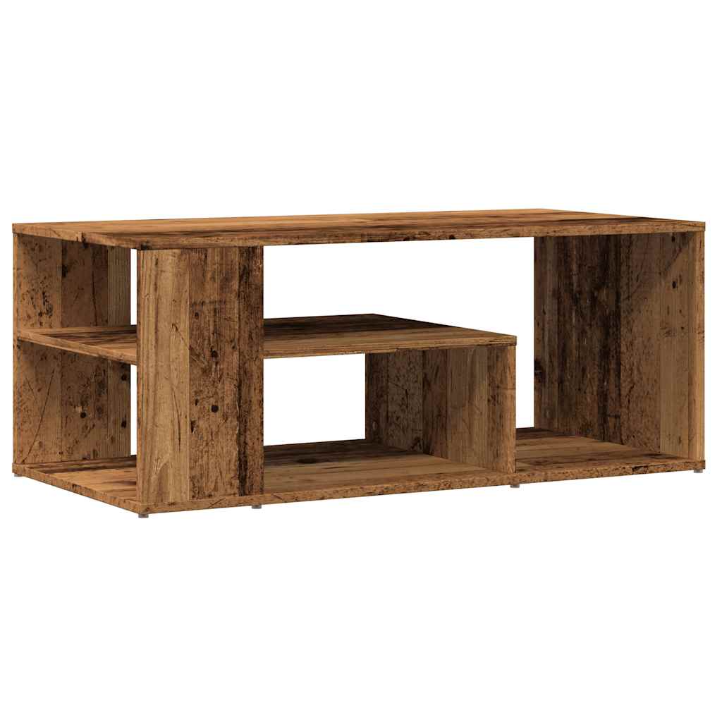 Table d’appoint vieux bois 100x50x40 cm bois d’ingénierie - Tables basses