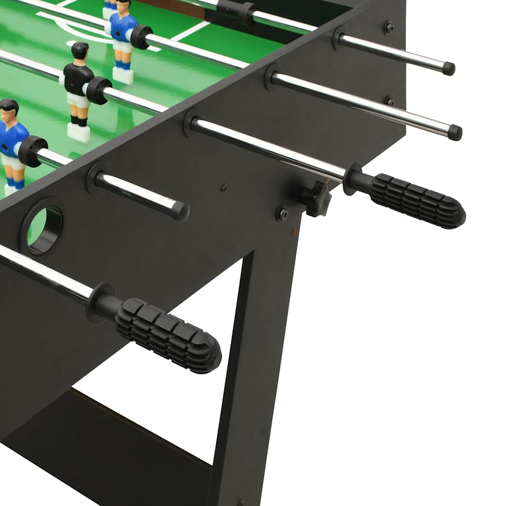 Table de football pliante 121 x 61 x 80 cm Noir - Tables de baby-foot