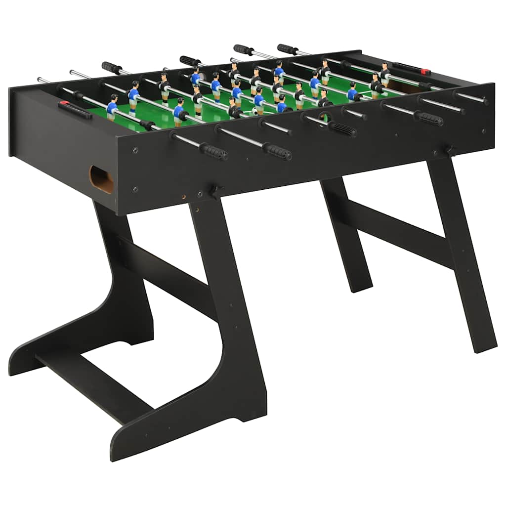 Table de football pliante 121 x 61 x 80 cm Noir - Tables de baby-foot
