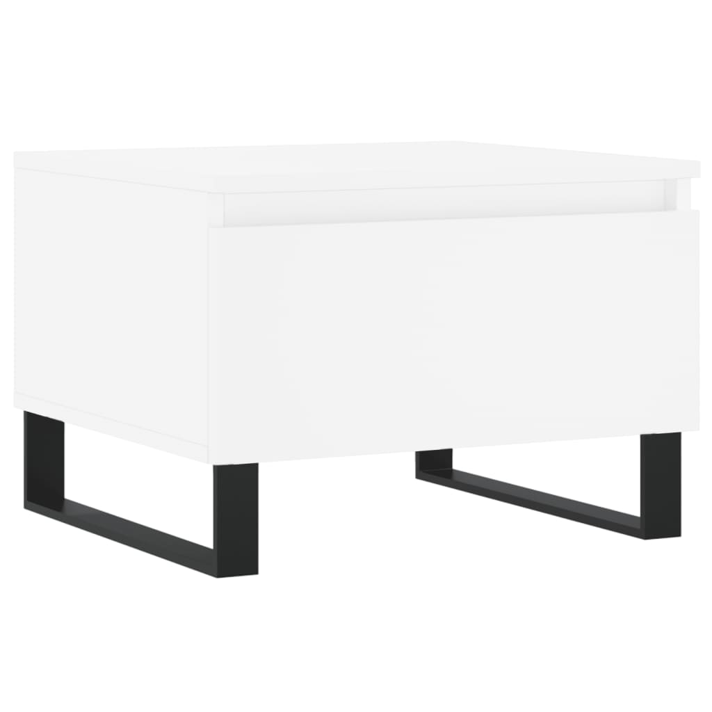 Tables basses 2 pcs blanc 50x46x35 cm bois d’ingénierie - Tables basses