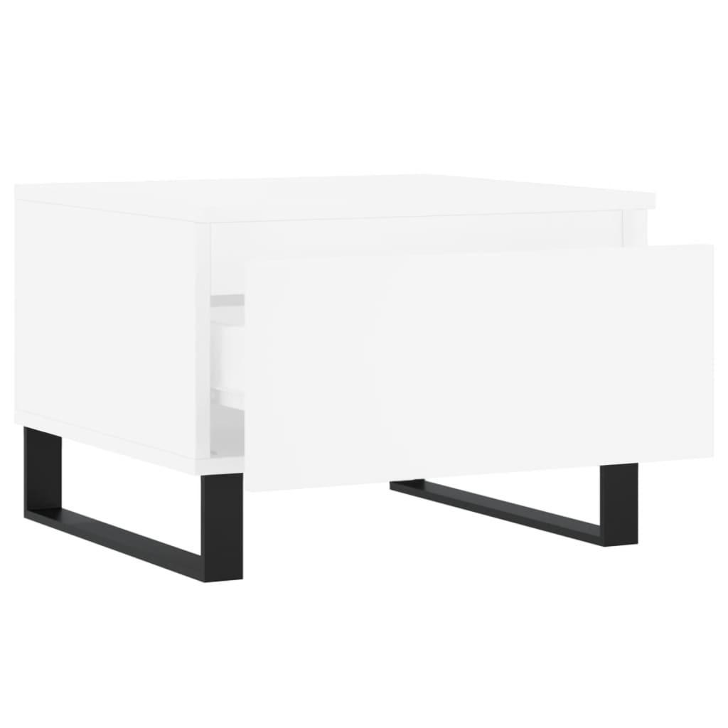 Tables basses 2 pcs blanc 50x46x35 cm bois d’ingénierie - Tables basses