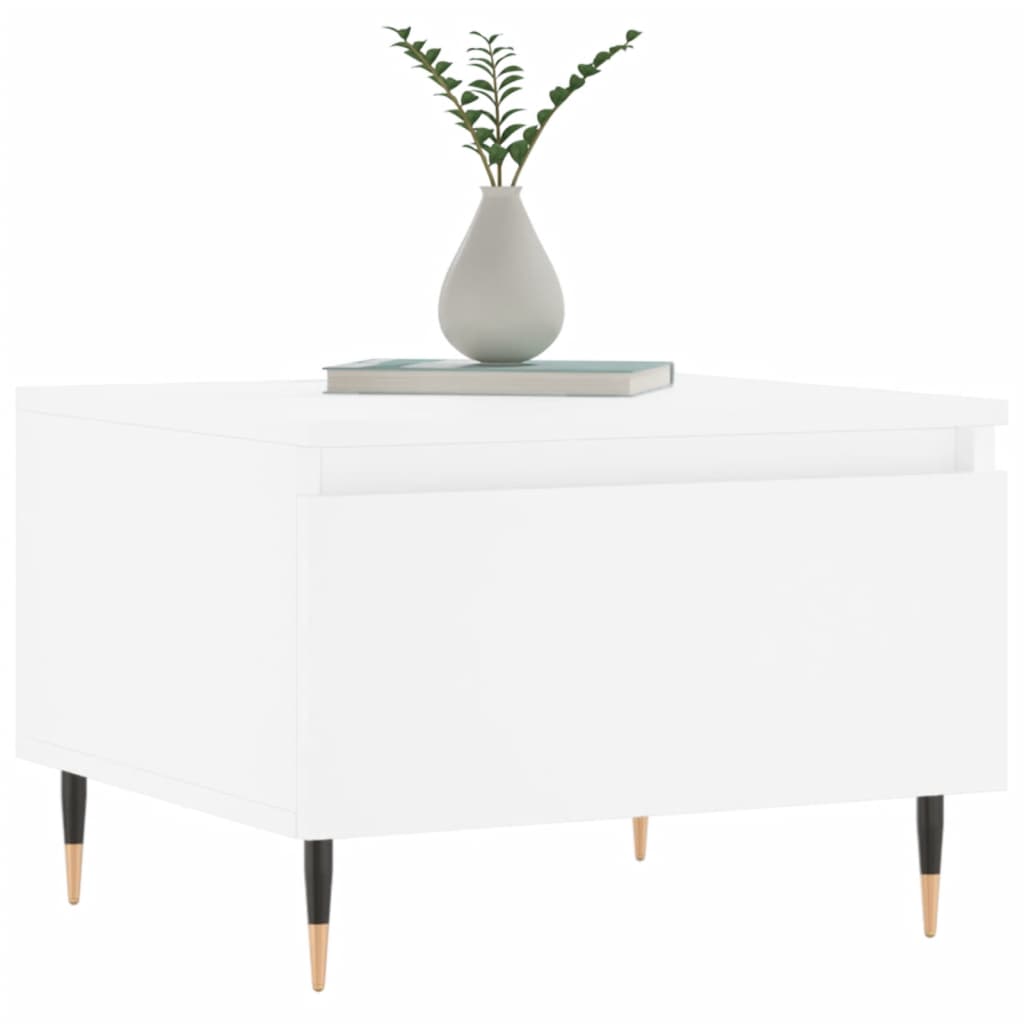 Tables basses 2 pcs blanc 50x46x35 cm bois d’ingénierie - Tables basses