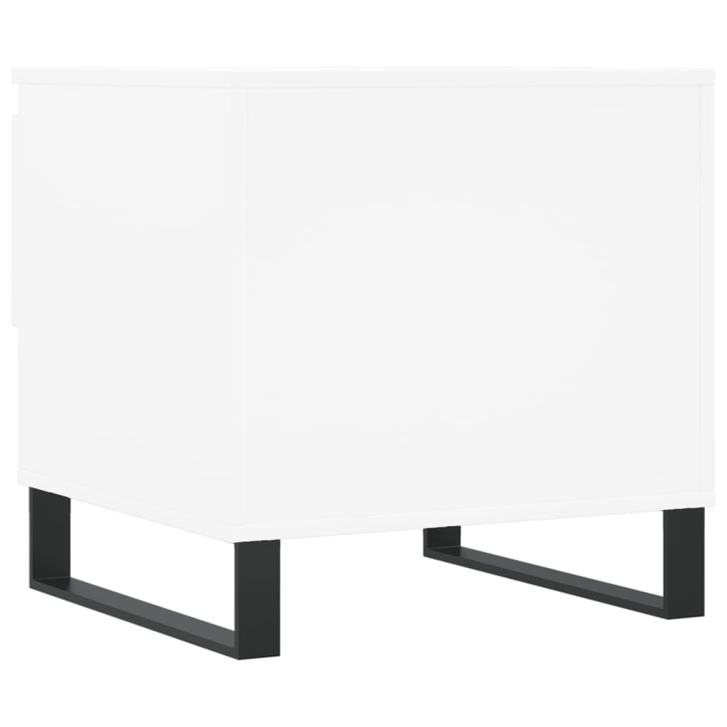 Tables basses 2 pcs blanc 50x46x50 cm bois d’ingénierie - Tables basses