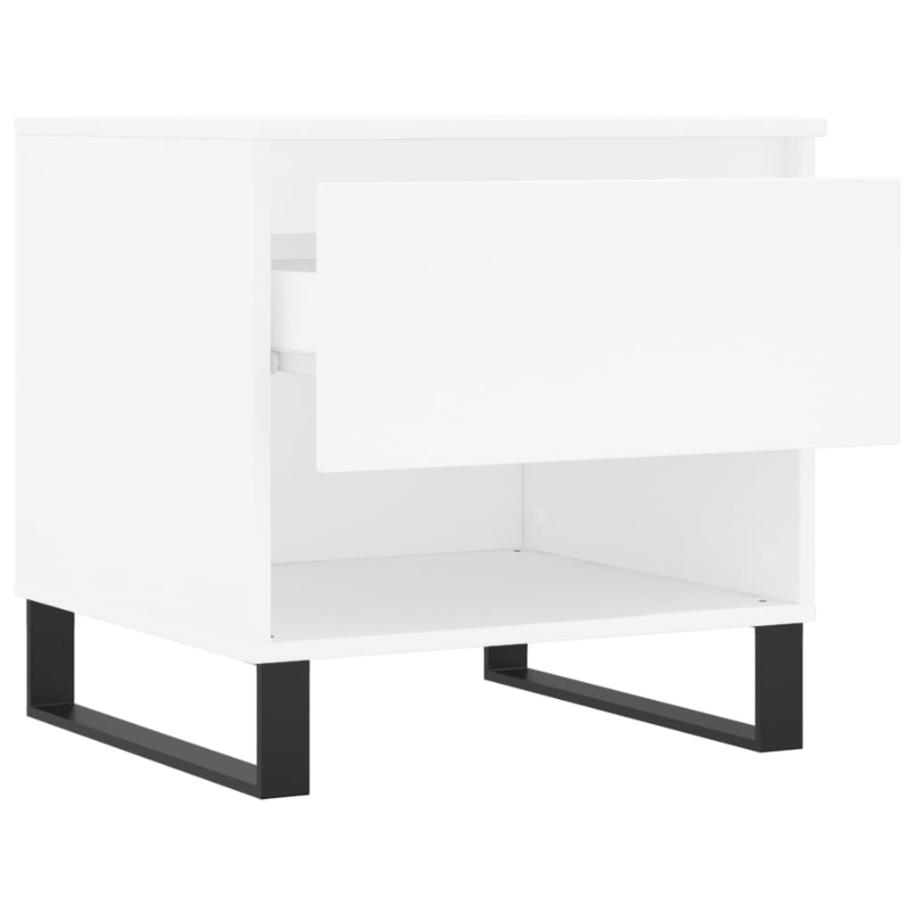 Tables basses 2 pcs blanc 50x46x50 cm bois d’ingénierie - Tables basses