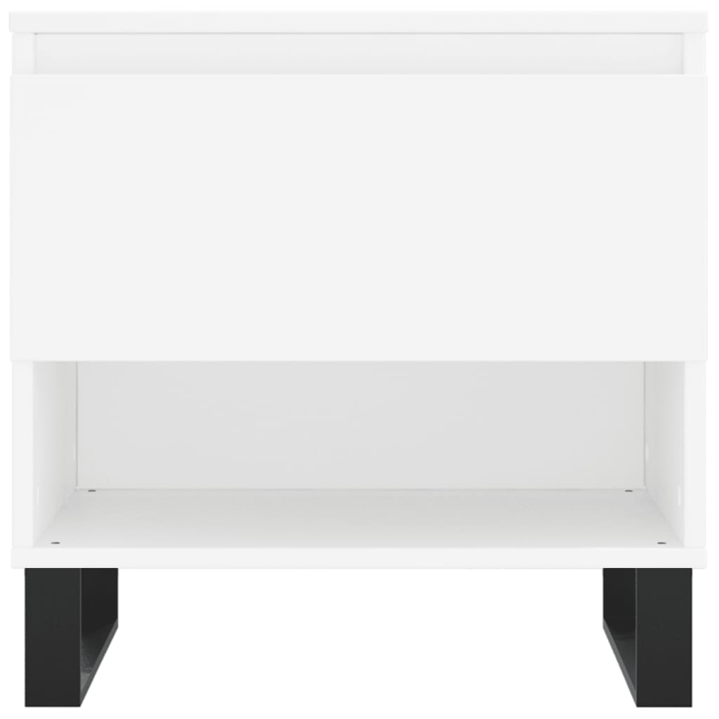 Tables basses 2 pcs blanc 50x46x50 cm bois d’ingénierie - Tables basses