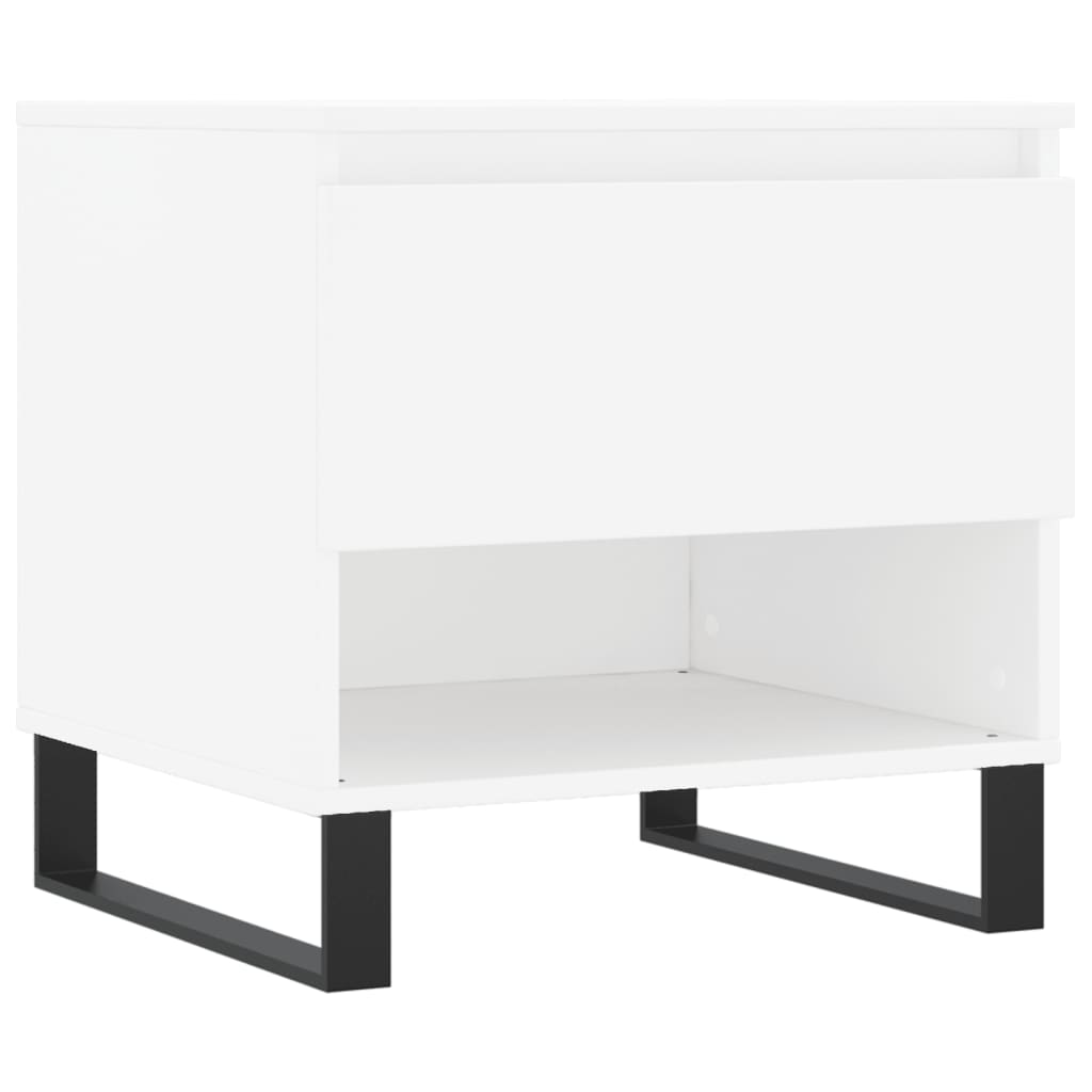 Tables basses 2 pcs blanc 50x46x50 cm bois d’ingénierie - Tables basses