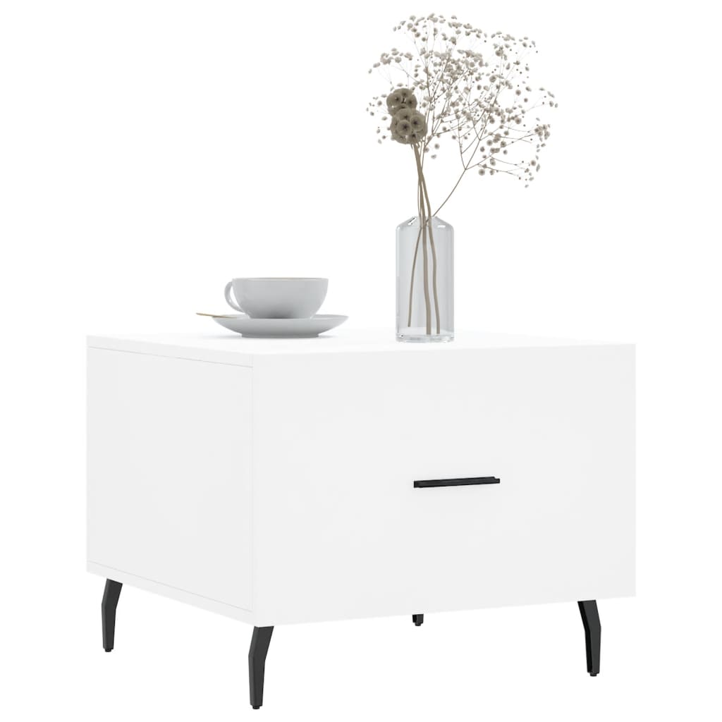 Tables basses 2 pcs blanc 50x50x40 cm bois d’ingénierie - Tables basses