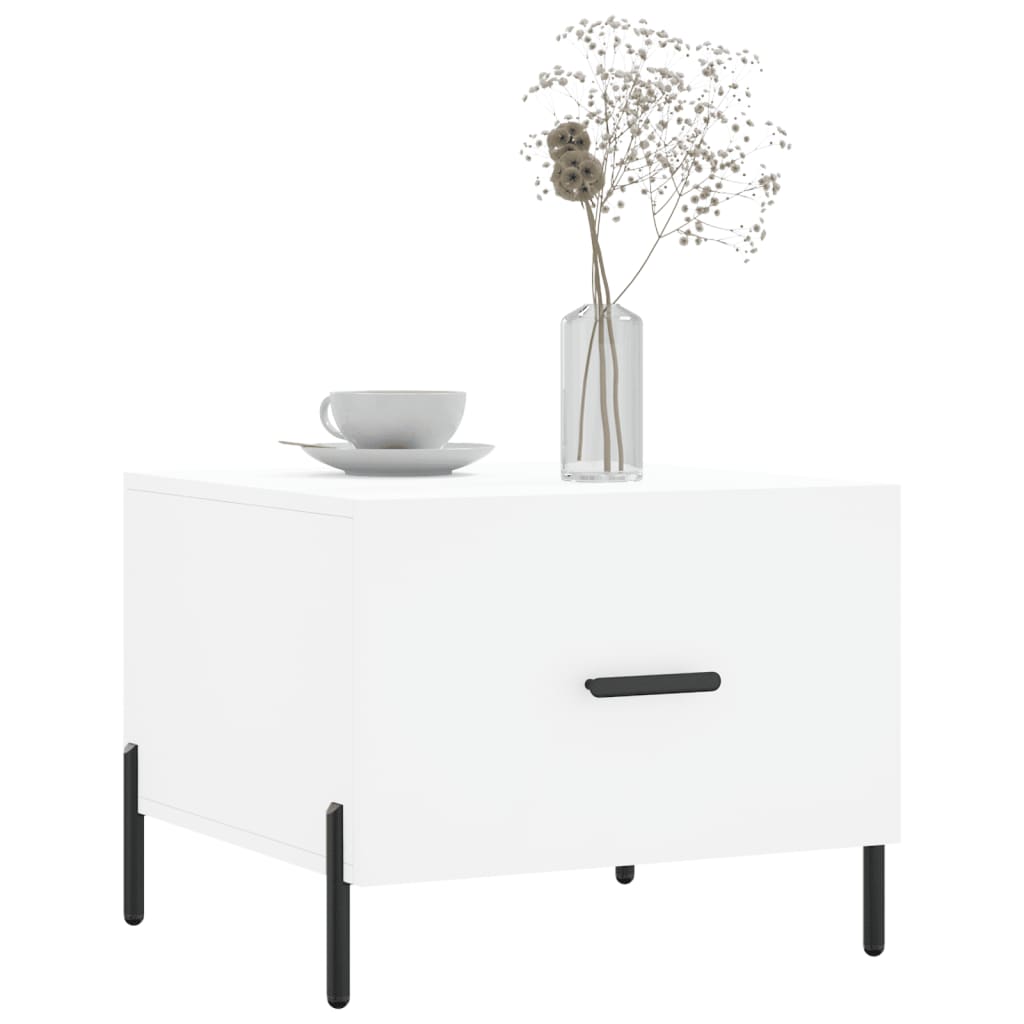 Tables basses 2 pcs blanc 50x50x40 cm bois d’ingénierie - Tables basses