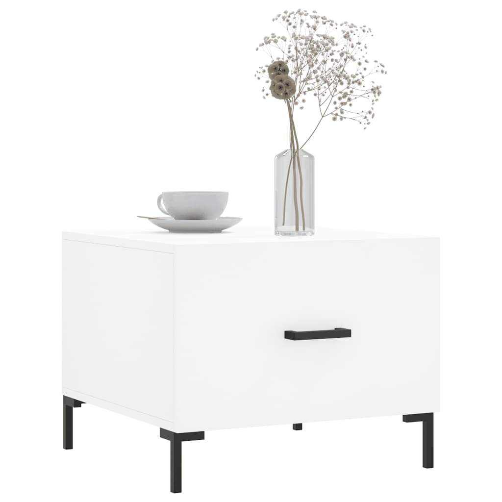 Tables basses 2 pcs blanc 50x50x40 cm bois d’ingénierie - Tables basses