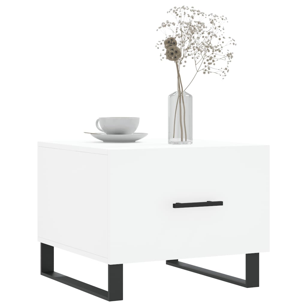 Tables basses 2 pcs blanc 50x50x40 cm bois d’ingénierie - Tables basses
