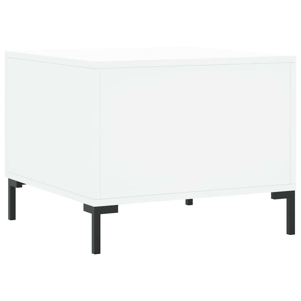 Tables basses 2 pcs blanc 50x50x40 cm bois d’ingénierie - Tables basses
