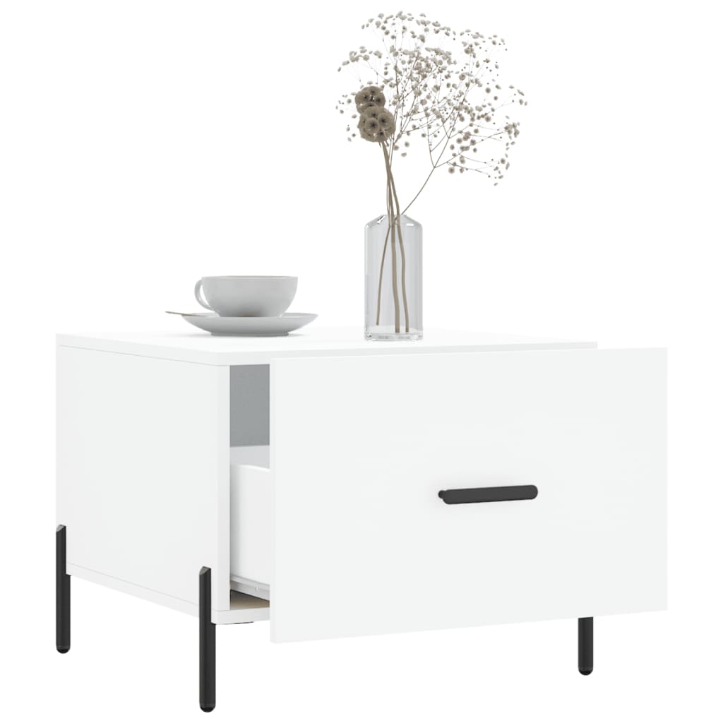 Tables basses 2 pcs blanc 50x50x40 cm bois d’ingénierie - Tables basses