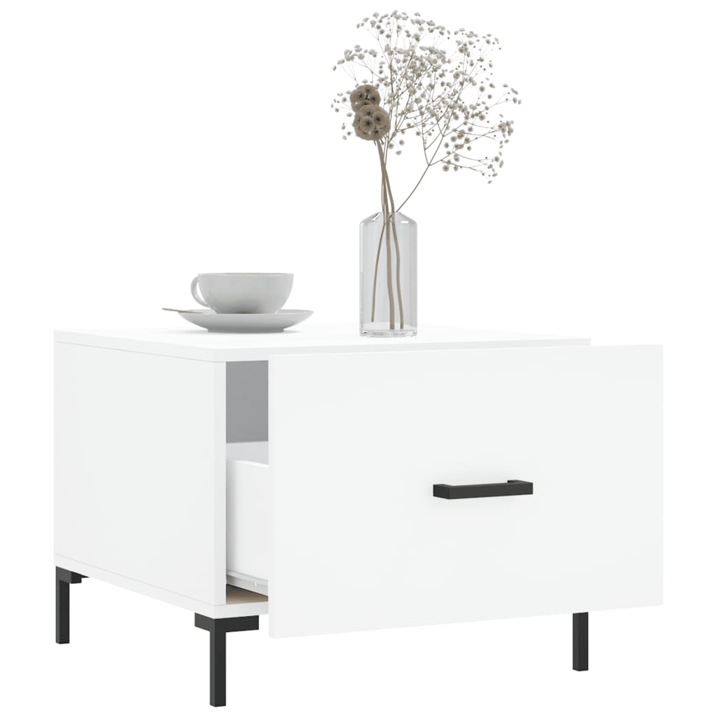 Tables basses 2 pcs blanc 50x50x40 cm bois d’ingénierie - Tables basses