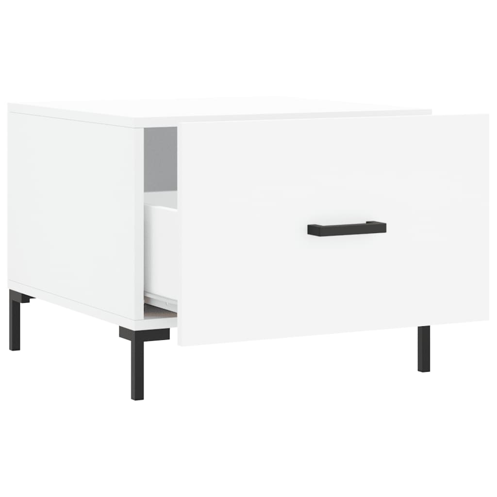 Tables basses 2 pcs blanc 50x50x40 cm bois d’ingénierie - Tables basses