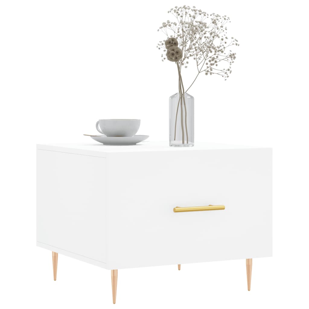 Tables basses 2 pcs blanc 50x50x40 cm bois d’ingénierie - Tables basses