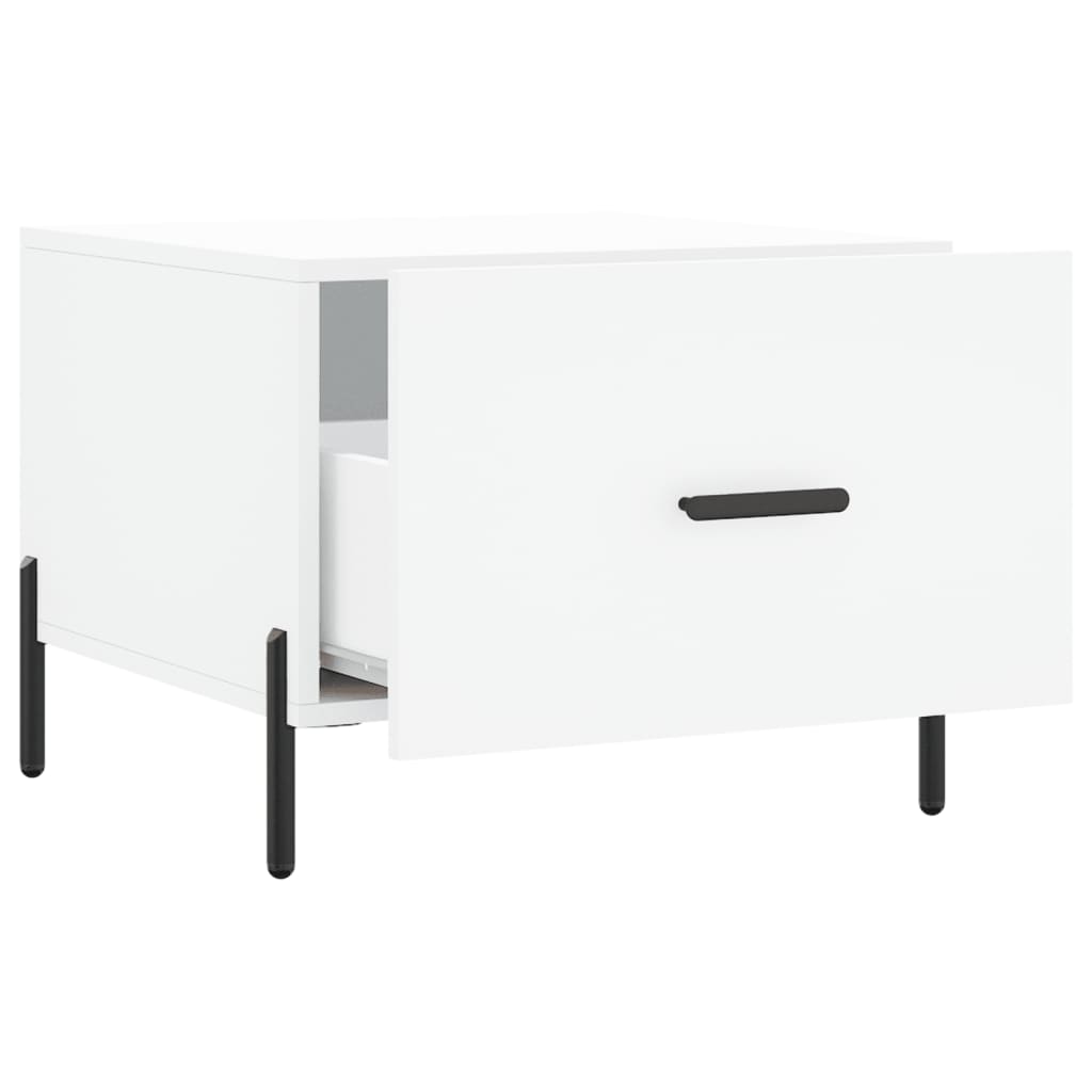 Tables basses 2 pcs blanc 50x50x40 cm bois d’ingénierie - Tables basses