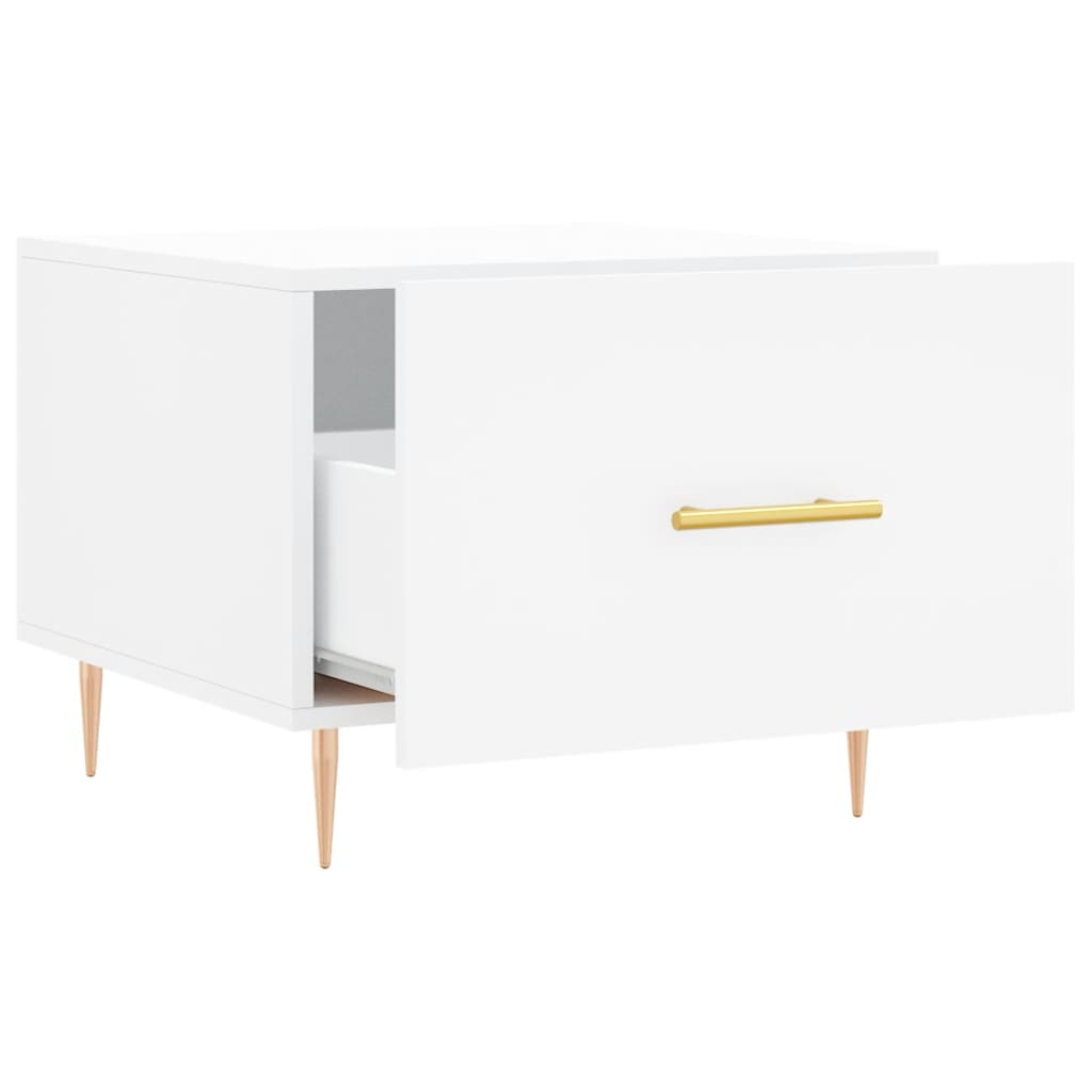 Tables basses 2 pcs blanc 50x50x40 cm bois d’ingénierie - Tables basses