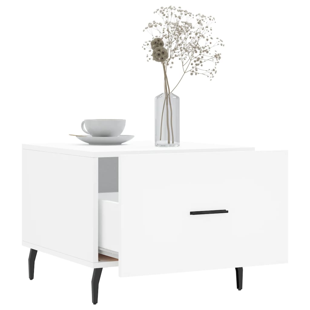 Tables basses 2 pcs blanc 50x50x40 cm bois d’ingénierie - Tables basses