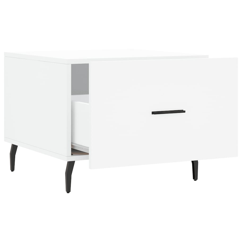 Tables basses 2 pcs blanc 50x50x40 cm bois d’ingénierie - Tables basses