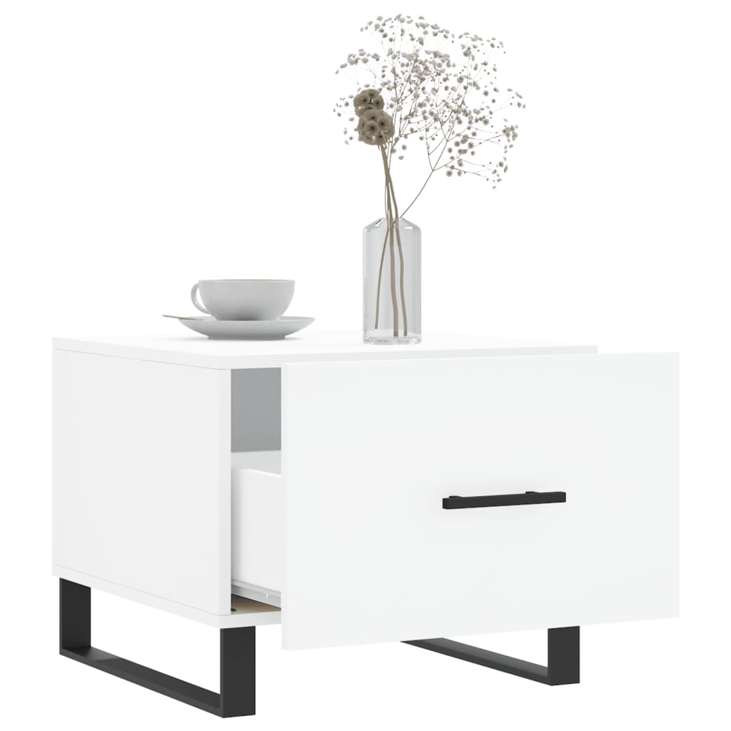 Tables basses 2 pcs blanc 50x50x40 cm bois d’ingénierie - Tables basses