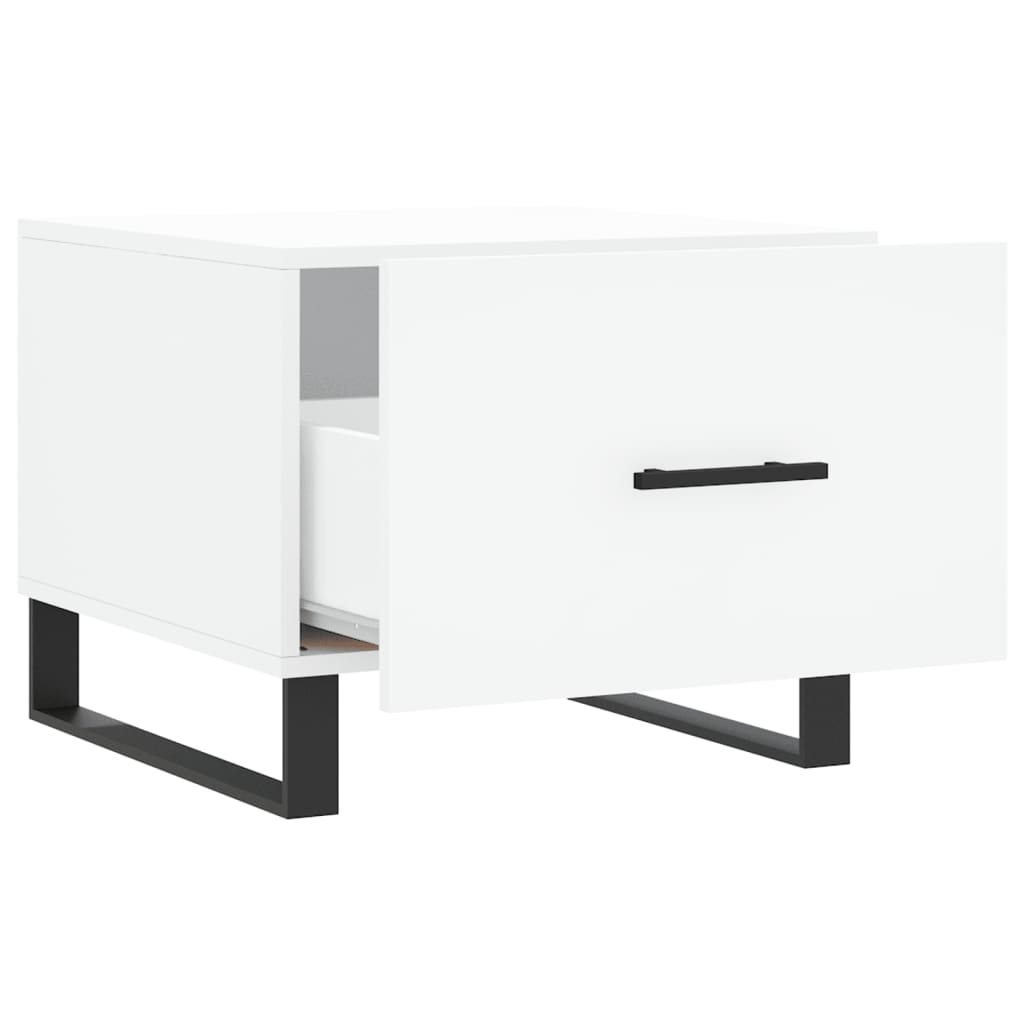 Tables basses 2 pcs blanc 50x50x40 cm bois d’ingénierie - Tables basses